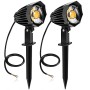 Luci da Giardino 7W COB, CLY Faretti da Giardino led, 800LM Bianca Calda 3000K, IP66 Impermeabile Lampada per Esterni, AC85-265V