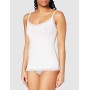 Marchio Amazon - Iris & Lilly Canotta con Pizzo Body Natural Donna, Pacco da 2, Multicolore (White/Black), S, Label: S