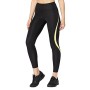 Marchio Amazon - AURIQUE Leggings Sportivi a Vita Alta Donna, Nero (Black/Lime), 42, Label:S