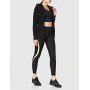 Marchio Amazon - AURIQUE Leggings Sportivi a Vita Alta Donna, Nero (Black/Lime), 42, Label:S