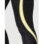 Marchio Amazon - AURIQUE Leggings Sportivi a Vita Alta Donna, Nero (Black/Lime), 42, Label:S