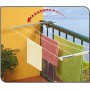 Gimi Ring Stendibiancheria da Balcone, Stendino da Esterno, Sistema a Ribalta, Spazio di Stenditura 20 m, Acciaio Zincato, Spess
