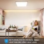 Oeegoo 24W LED Plafoniera, Lampada da soffitto quadrata IP44 Impermeabile Illuminazione 2050LM LED Lampada per Soggiorno Sala da