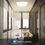 Oeegoo 24W LED Plafoniera, Lampada da soffitto quadrata IP44 Impermeabile Illuminazione 2050LM LED Lampada per Soggiorno Sala da