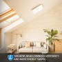 Oeegoo 24W LED Plafoniera, Lampada da soffitto quadrata IP44 Impermeabile Illuminazione 2050LM LED Lampada per Soggiorno Sala da
