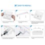 Oeegoo 24W LED Plafoniera, Lampada da soffitto quadrata IP44 Impermeabile Illuminazione 2050LM LED Lampada per Soggiorno Sala da