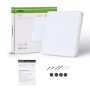 Oeegoo 24W LED Plafoniera, Lampada da soffitto quadrata IP44 Impermeabile Illuminazione 2050LM LED Lampada per Soggiorno Sala da