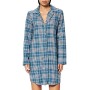 Marchio Amazon - Iris & Lilly Camicia da Notte a Manica Lunga in Flanella Donna, Blu (navy&teal), S, Label: S