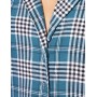 Marchio Amazon - Iris & Lilly Camicia da Notte a Manica Lunga in Flanella Donna, Blu (navy&teal), S, Label: S