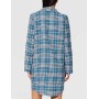 Marchio Amazon - Iris & Lilly Camicia da Notte a Manica Lunga in Flanella Donna, Blu (navy&teal), S, Label: S