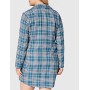 Marchio Amazon - Iris & Lilly Camicia da Notte a Manica Lunga in Flanella Donna, Blu (navy&teal), S, Label: S