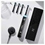 Oral-B Genius X Luxe Edition Spazzolino Elettrico Ricaricabile, 1 Spazzolino Premium Nero con Intelligenza Artificiale, 4 Testin