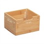 Relaxdays Portaoggetti da Scrivania, 6 Scomparti, 2 Cassetti, Cancelleria Ufficio, bambù, Studio, 26x33x13,5 cm,Naturale, 1 pz