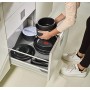 Lagostina Ingenio Essential Batteria di Pentole, 2 x Manico amovibile, Alluminio, 14 Pezzi, Nero