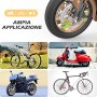 AGPTEK Lucchetto Antifurto Moto con 1,5 m Reminder Cavetto,Bloccadisco Moto Portatile da 7 mm con Allarme Sonoro da 110 dB Blocc