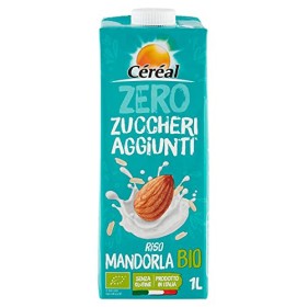 Céréal Riso e Latte di mandorla Bio, bevanda da agricoltura biologica, senza zuccheri aggiunti, prodotto in Italia - 1 L