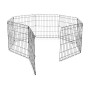 AmazonBasics - Recinzione in metallo per cani, pieghevole, per l’esercizio, 152,4 x 152,4 x 60,9 cm