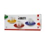 Bialetti Set 6 tazzine caffe'con Tazza e piattino Decoro
