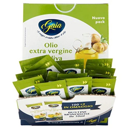 Gaia Ga25810 Olio Extra Vergine in Bustine Monodose - 102 Bustine da 10Ml