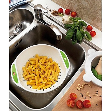 Snips Colapasta Diametro 28 cm, Bianco/Verde, Unica