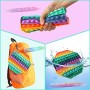 Fettinow Pop It Grande Fidget Toy - Giocattolo Antistress Push Pop Grande - Pop It Gigante Arcobaleno in Silicone di Alta qualit