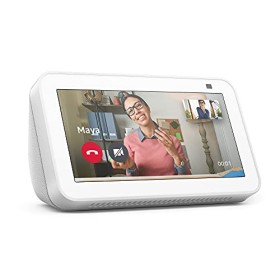 Nuovo Echo Show 5 (2ª generazione, modello 2021) | Schermo intelligente con Alexa e telecamera da 2 MP | Bianco ghiaccio