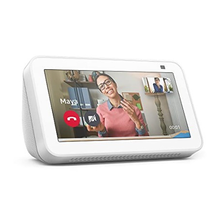 Nuovo Echo Show 5 (2ª generazione, modello 2021) | Schermo intelligente con Alexa e telecamera da 2 MP | Bianco ghiaccio