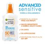 Garnier Ambre Solaire Spray Protettivo IP 50+ Advanced Sensitive, Protezione Molto Alta, 200 ml