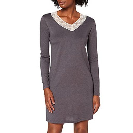 Marchio Amazon - Iris & Lilly negligé in Cotone Donna, Grigio (Grey), S, Label: S