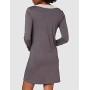 Marchio Amazon - Iris & Lilly negligé in Cotone Donna, Grigio (Grey), S, Label: S