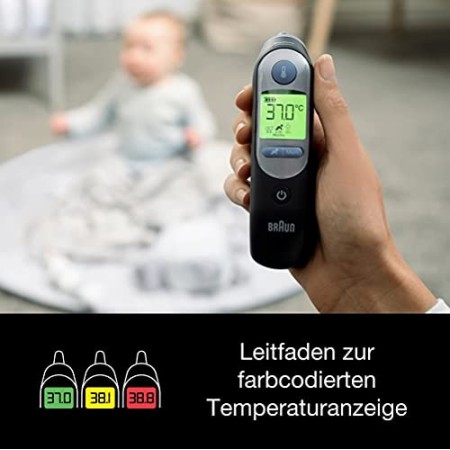 Braun ThermoScan 7 Termometro Auricolare con Age Precision, Nero