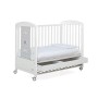 Foppapedretti Climatic Materasso, 124x63x12 cm + Foppapedretti Lovely Lettino con Sponda a Scomparsa, Bianco/Grigio