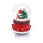 JIAHG - Carillon girevole a 360°, con illuminazione e musica per neonati, ragazzini, bambini, creativi, Babbo Natale, sfera di 
