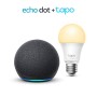 Echo Dot (4ª generazione), Antracite + TP-Link Tapo White Lampadina Connessa (E27), compatibile con Alexa