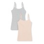 Marchio Amazon - Iris & Lilly Canotta Donna, Pacco da 2, Multicolore (Marl/Rose Smoke), M, Label: M