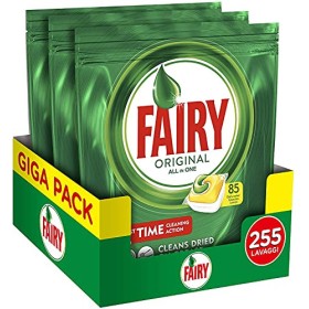 Fairy Original All in One - Pastiglie per Lavastoviglie, Limone, Maxi Formato da 85x3 Caps di Detersivo (Totale 255)