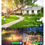 Idealife Luci solari con fiamma tremolante luci a LED impermeabili Illuminazione esterna per giardino Luci decorative da crepusc