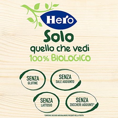 Hero Solo Omogeneizzato Verdure, Lenticchie e Tacchino Bio, Cartone da 6 Confezioni x 190 gr