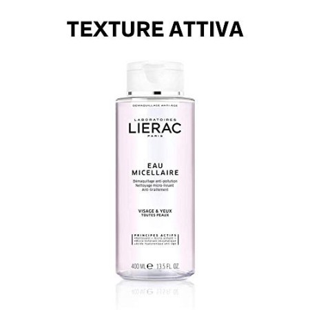 Lierac Acqua Micellare Struccante Viso e Occhi senza Risciacquo, per Tutti i Tipi di Pelle, Formato da 400 ml