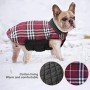 IREENUO Cappotto Scozzese Reversibile per Cani Autunno Inverno Caldo e Accogliente Gilet Imbottito da Cane Stile Inglese per Can