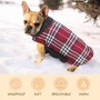 IREENUO Cappotto Scozzese Reversibile per Cani Autunno Inverno Caldo e Accogliente Gilet Imbottito da Cane Stile Inglese per Can