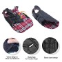 IREENUO Cappotto Scozzese Reversibile per Cani Autunno Inverno Caldo e Accogliente Gilet Imbottito da Cane Stile Inglese per Can