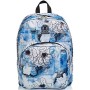 Zaino Benin M Invicta , Paint & Flowers, Blu, Doppio Scomparto, Scuola & Tempo Libero