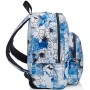 Zaino Benin M Invicta , Paint & Flowers, Blu, Doppio Scomparto, Scuola & Tempo Libero