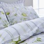 Bianca Arctic Poppy - Set copripiumino per letto king size, colore: Bianco/Verde