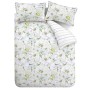 Bianca Arctic Poppy - Set copripiumino per letto king size, colore: Bianco/Verde