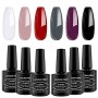 Lagunamoon Smalto per Unghie, Gel Unghie UV LED, 6pz Smalti per Unghie Gel Colori, Regalo Kit Manicure Smalto per Unghie Semiper