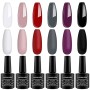 Lagunamoon Smalto per Unghie, Gel Unghie UV LED, 6pz Smalti per Unghie Gel Colori, Regalo Kit Manicure Smalto per Unghie Semiper