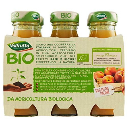 Valfrutta Bio Pesca Succo, 6 x 125ml