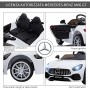 homcom Macchinina Elettrica per Bambini con Licenza Ufficiale Mercedes-Benz Luci e Fanali Funzionanti Lettore di Musica MP3 e Mi